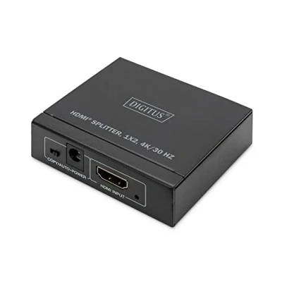 Bild av DIGITUS 4K HDMI Splitter Distribuerar en insignal till två skärmar 1x2 4K/30Hz 1.4b, HDCP 1.4, EDID svart