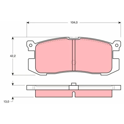 Bild av TRW GDB1025 Jeu de plaquettes frein non préparé pour indicateur d&#039;usure FORD USA: PROBE 2, 1, MAZDA: 626 III Berline, 5 portes
