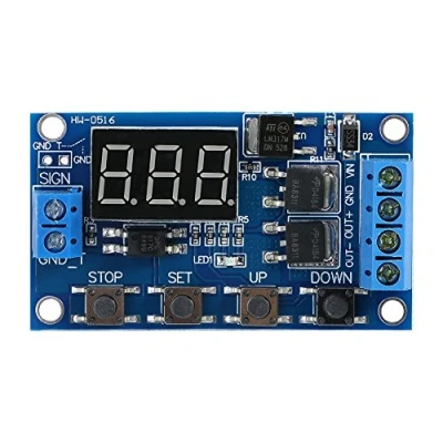 Bild av DC 12V Timer Relay, 5V 36V Trigger Cycle Delay Switch Slå på/av Relämodul med LED display