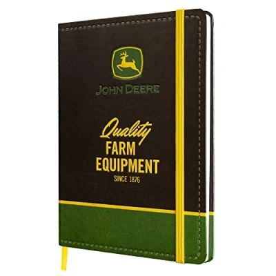 Bild av Nostalgic Art Anteckningsbok i retrostil, John Deere Farm Logo Black Presentidé för traktorälskare, Bullet Journal dotted, Vintagedesign, A5