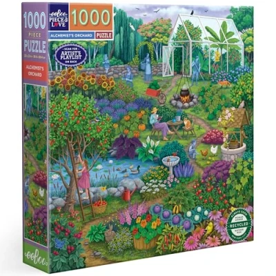 Bild av eeBoo Växthus De L&#039;Alchemist Återvunnen kartong färgglada pussel 1000 bitar Mått 58,5 cm åt sidan, PZTACO