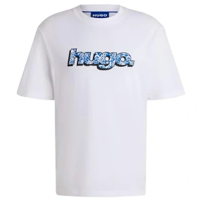 Bild av HUGO Nugibol Tshirt med print, Storlek: Large, White