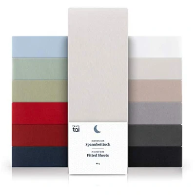 Bild av Blumtal® underlakan 160x200cm av mikrofiber Oekotex certifierat 160x200 i set om 2 / cm Moonlight Grey