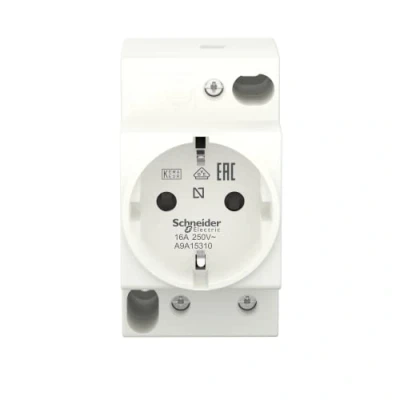 Bild av Schneider A9A15310 eluttag Ipc, 2P+E, 16A, 250VAC, Kema/VDE 0620, tysk utförande