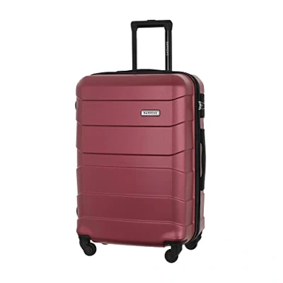 Bild av BARRENS Medium resväska Incheckningsbagage 66x46x26 cm 60 L ABS material med hög slagkraft Cipher lås Elastiska handtag 4 360 graders hjul Bourgogne