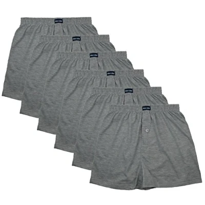 Bild av MioRalini 6 herrboxershorts i klassiska färger, 100 % bomull utan sidosöm, sömlös storlek M 4XL och extra stor, Set06 med gylf, XL