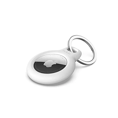 Bild av Belkin AirTag fodral med nyckelring (Secure Holder skyddsfodral för Air Tag reptåligt tillbehör) Vitt