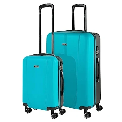 Bild av ITACA Set med 2 Rigid Travel Resväskor 55/75 cm 4 hjul ABS. Resistenta och Lätta. Övre sidoHandtag Kombinationslås. Liten stuga godkänd stor., Tourquise Antracit