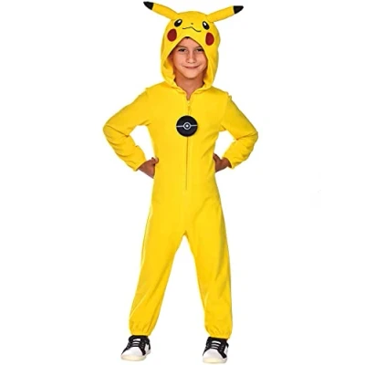 Bild av amscan Childs unisex officiell Pokémon licensierad Pikachu maskeraddräkt, gUL, 3 4 År