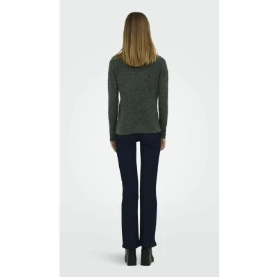 Bild av ONLY Camilla Oneck L/S Stickad tröja, Storlek: XS, Pine grove