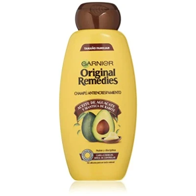 Bild av Garnier Original Remedies Aceite De Aguacate Y Manteca Karité Champú Para Pelo Rebelde Encrespado 600 ml