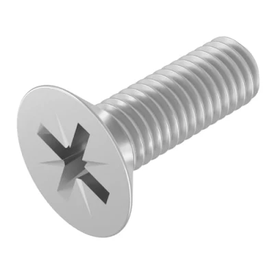 Bild av SECCARO försänkt skruv M4 x 12 mm, rostfritt stål V2A VA A2, DIN 965, korsslits/PZ, helgängad, 20 stycken