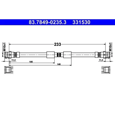 Bild av Bromsslang ATE 83.7849 0235.3