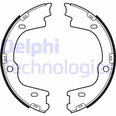 Bild av Bromsbackar, sats, parkeringsbroms DELPHI LS2086