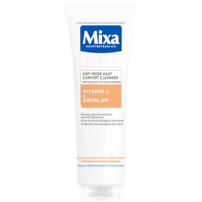 Bild av Mixa Anti trötthets hudkomfort Cleanser, lugnande, jämnare hud, för ojämn, blek och känslig hud med C vitamin squalan, lämplig ansikte hals, allergivänlig, 150 ml
