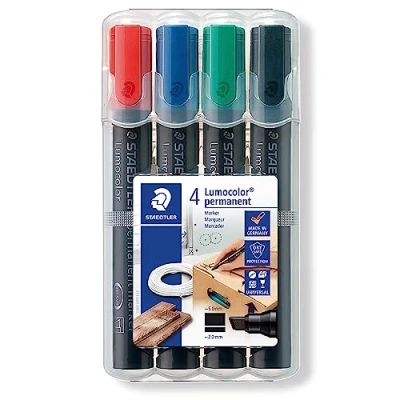Bild av Staedtler 350 WP4 Lumocolor permanent marker 4 Stück in aufstellbarer Box