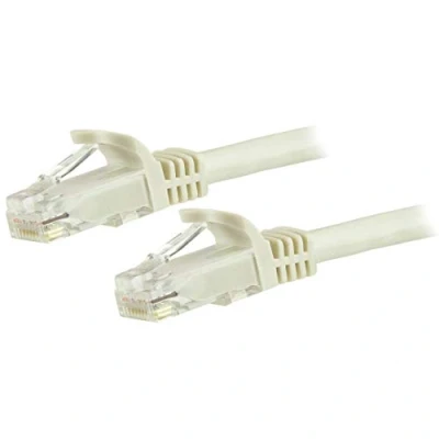 Bild av StarTech.com 5 m Cat6 UTP RJ45 Gigabit patchkabel Snagless, Cat 6 nätverkskabel med skyddsmanschett, Cat.6 patchkabel, vit