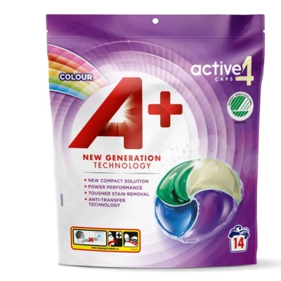 Bild av A+ Colour Active4 Tvättkapslar 14 styck