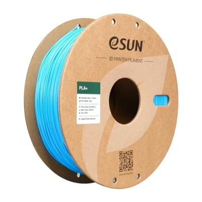 Bild av eSUN PLA+ Filament 1.75mm, Förbättrad Seghet PLA Plus 3D skrivarfilament, Dimensionell Noggrannhet +/ 0.03mm, 1KG Spole (2.2 LBS) tryckmaterial för skrivare, Ljusblå