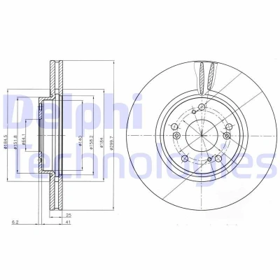 Bild av Bromsskiva DELPHI BG3978