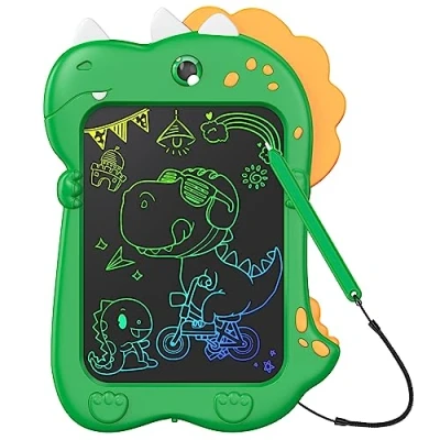 Bild av Kizmyee LCD skrivplatta för barn, småbarnsleksaker 3, 4, 5, 6 år gamla pojkar flickor, 21,5 cm barnleksaker, klotterbräda, dinosaurieleksaker ritdyna barn 3+ gammal pojke flicka