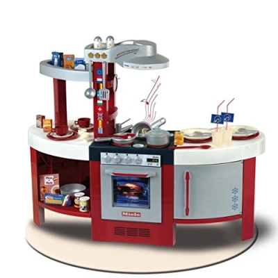 Bild av Theo Klein 9155 Miele kök Gourmet International Leksakskök inklusive kokplatta med batteridriven ljudmodul, ugn, diskmaskin och mycket annat Leksak för barn från 3 år