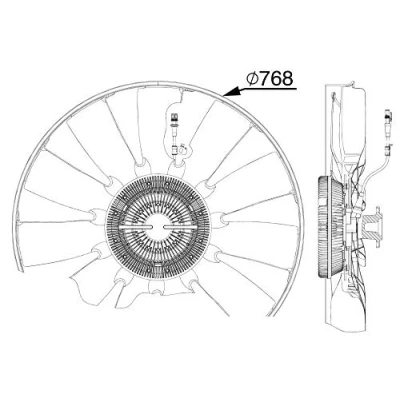 Bild av MAHLE ORIGINAL CFF 526 000P Fläktar 768mm elektrisk