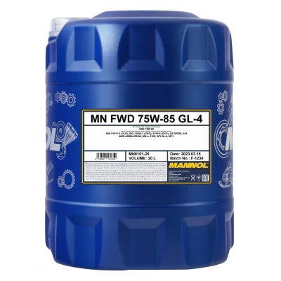 Bild av MANNOL FWD MN8101 20 Huile de transmission 75W 85 NISSAN: NP300 Navara Pick up, Pathfinder 3, X Trail, SUZUKI: SWIFT Jimny SUV