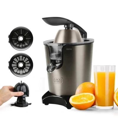 Bild av BLACK+DECKER BXCJ350E ES9240080B Juicepress, Silver, Svart, 650 ml