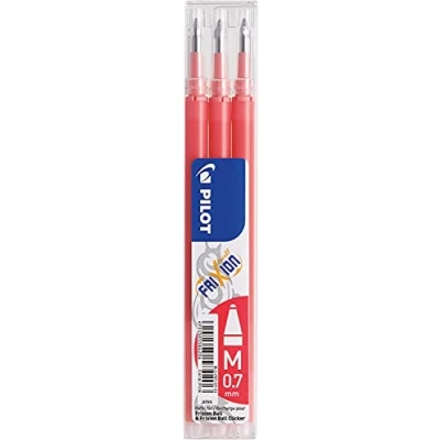 Bild av Pilot Pen 2261019F påfyllningsstift kulspetspenna Frixion Ball, tjocklek 0,7 mm, korall, raderbar, 3 stycken