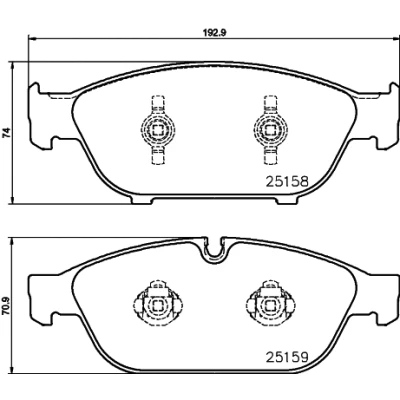 Bild av HELLA 8DB 355 016 031 Jeu de plaquettes frein préparé pour indicateur d&#039;usure AUDI: A8 D4, A6 C7 Avant, A7 Sportback
