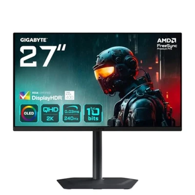 Bild av GIGABYTE MO27Q2, 68,6 cm (27), 2560 x 1440 pixlar, Quad HD, OLED, 0,03 ms, Svart
