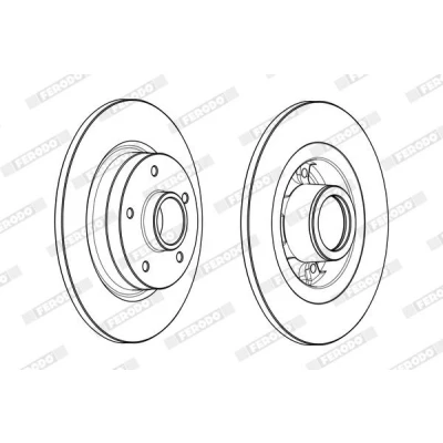 Bild av FERODO PREMIER DDF1731 1 Disque de frein 274 11 5 114,3 plein avec bague ABS, roulement roue RENAULT: GRAND SCENIC 3, Fluence