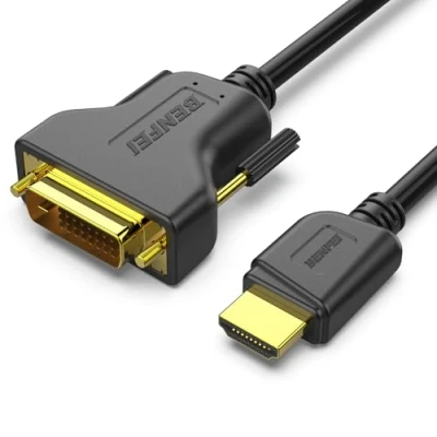 Bild av BENFEI HDMI till DVI, DVI 0,9 meter kabel två riktningar D 24+1 hane höghastighetsadapterkabel stöder 1080P Full HD kompatibel med Raspberry Pi, Roku, Xbox One, PS4 PS3