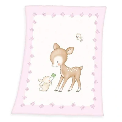 Bild av Herding Klaus GmbH Fynn babyfilt, REH motiv, 75 x 100 cm, mikrofiberfluff, 1440211014, flerfärgad, en storlek