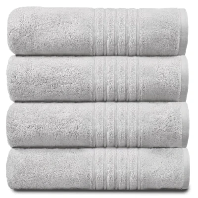 Bild av GC GAVENO CAVAILIA mjuka handdukar för badrum egyptisk bomullshanddukar set mycket vattenabsorberande gymhandduk 4 pack tvättlappar vit