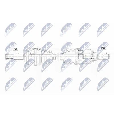 Bild av Drivaxel, framaxel höger, dacia dokker express skåp/stor limousine, minibus, minivan, lodgy, 2DB765491R, 2DB765760R, 391010178R,
