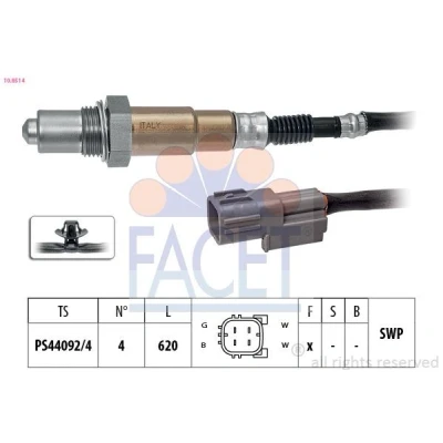 Bild av FACET 10.8514 Sonde lambda avec monture chauffé, planaire, Filetage prégraissé HYUNDAI: Tucson, SANTA FE 3, KIA: SORENTO 3