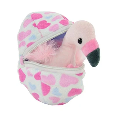Bild av Kögler 75764 Felicitas, mini flamingo av plysch i ägget, ca 13 cm stor, liten plyschleksak att gosa och älska, som en gåva för barn, pojkar flickor