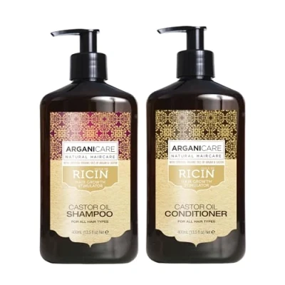 Bild av Duo Arganicare (tillväxtacceleratorschampo + rekonstruerad balsam) med ekologisk ridolja 400 ml (set 2 produkter)