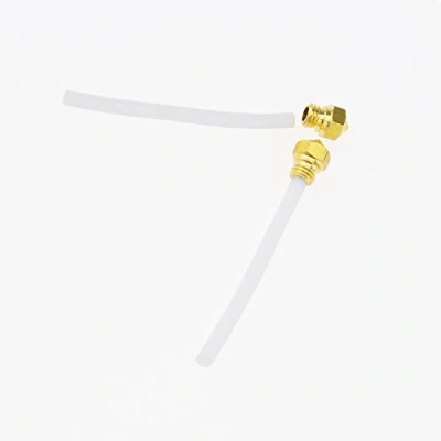 Bild av D2D 2 st MK10 mässing extruderingsmunstycke + PTFE rör 0,4 mm M7 gänggänggänga skrivhuvuden för 3D skrivare