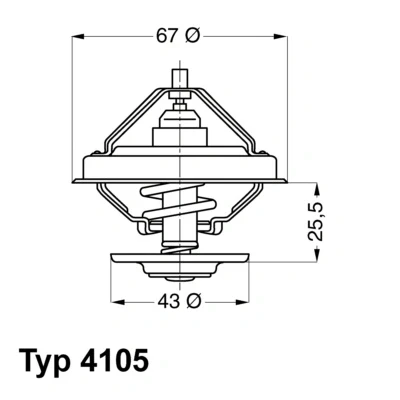 Bild av WAHLER 4105.71D Thermostat d&#039;eau 71 avec joint d&#039;étanchéite