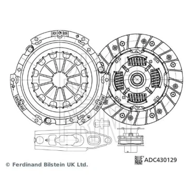 Bild av BLUE PRINT ADC430129 Kit d&#039;Embrayage à trois pièces avec graisse synthétique butée de débrayage 201 SMART: Forfour I, MITSUBISHI: COLT 6
