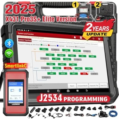 Bild av LAUNCH X431 PRO3S+Elite SmartlinkC Komplett Systemdiagnosverktyg med Intelligent OE Topologi 37+återställning, ECU Kodning, Aktivt Test, CANFD/DOIP/J2534