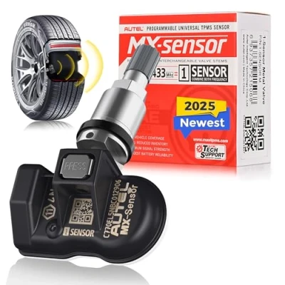 Bild av TPMS MX Sensor Altarsensor, Dubbel Frekvensdäck Ersättningssensor för Alla Bilar, Identisk med OE Sensor, 100% Klonbart Tryckövervakningssystemsensor (Metallventil, 1 Styck)