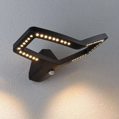 Bild av Paulmann Smart vägglampa med sensor Alara, RGBW antracit IP44