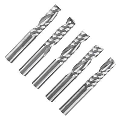 Bild av 5St 6 mm Skaftändfräsar Volframkarbid Singelflöjt Spiralfräsfräsar Cnc Fräsbitar