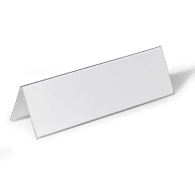 Bild av Durable 805319 dubbelsidig transparent bordsskylt för namn 105/210 x 297 mm, 25 st