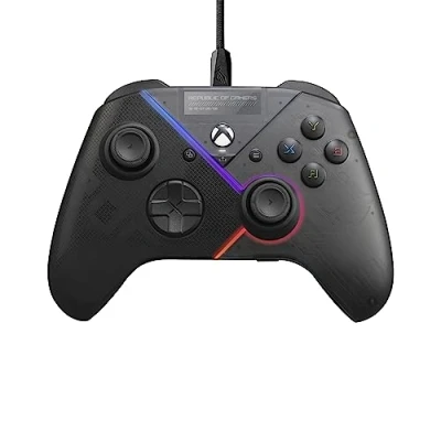 Bild av ASUS ROG Raikiri PC styrenhet (justerbar avtryckare och joystick känslighet, knappar på baksidan, Aura RGB belysning, ESS DAC, 3,5 mm hörlursuttag, tystgående, PC, bärbar dator, Xbox)