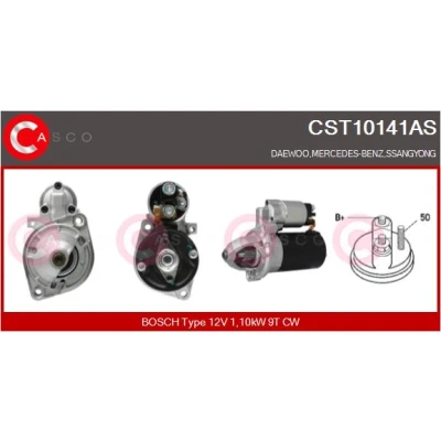 Bild av CASCO CST10141AS Startmotor 12V 1,10kW 9 CPS0066 M8 82mm MERCEDES BENZ: W124 Sedan, E klass Sprinter 3 T Flak/Chassi